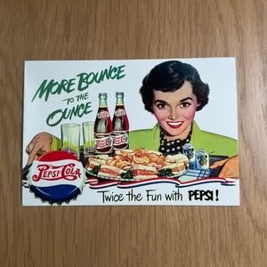 Vintage 1997 Pepsi Cola Postcard Classico San Francisco More Bounce to the Ounce